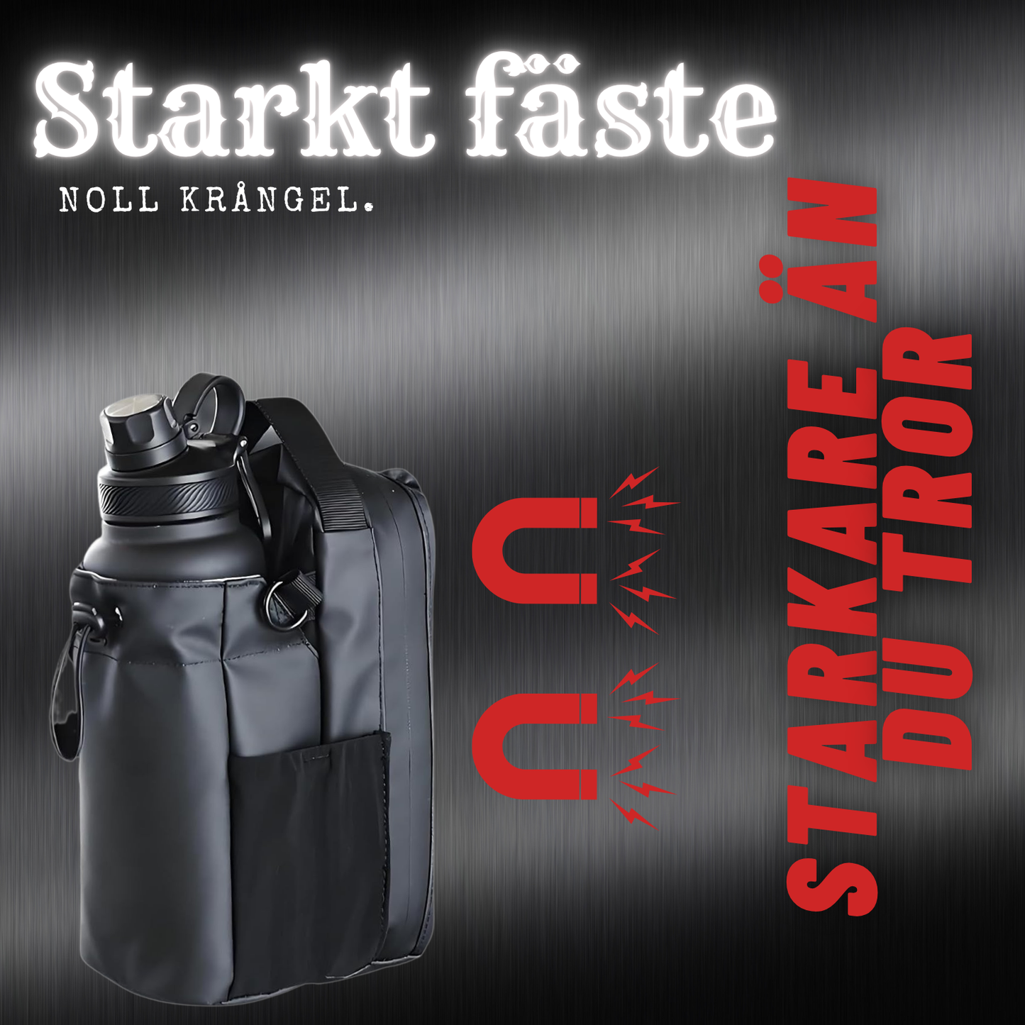 Magbag pro - Magnetisk Gymorganisator med Flask & Accessoarfack